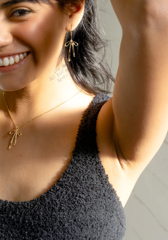 Bad to the Bow Earrings - Gold